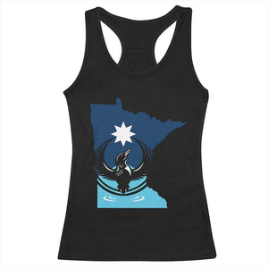 Minnesota Loon Rising Racerback Tank Top Star Emblem MN State Flag Pride TS02 Black Print Your Wear