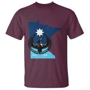 Minnesota Loon Rising T Shirt Star Emblem MN State Flag Pride TS02 Maroon Print Your Wear