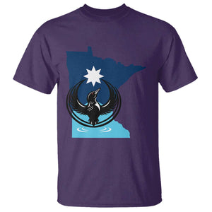 Minnesota Loon Rising T Shirt Star Emblem MN State Flag Pride TS02 Purple Print Your Wear