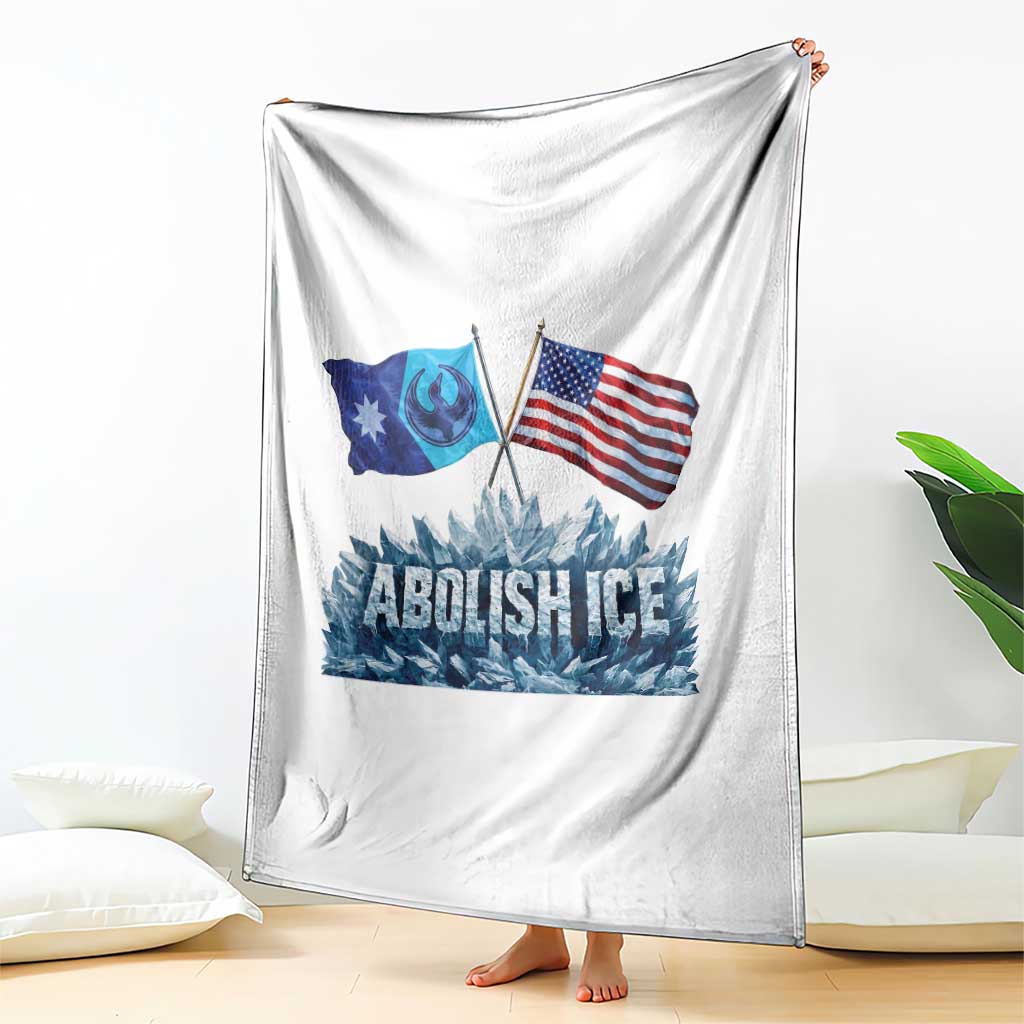 Abolish Ice Minnesota American Flag Throw Blanket MN Rebel Loon Resistance Protest TS02 Print Your Wear