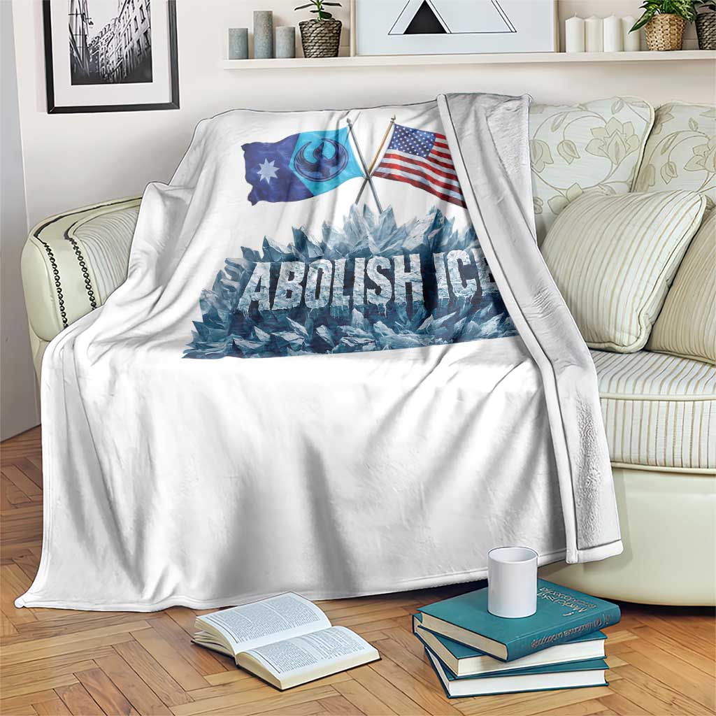 Abolish Ice Minnesota American Flag Throw Blanket MN Rebel Loon Resistance Protest TS02 Print Your Wear