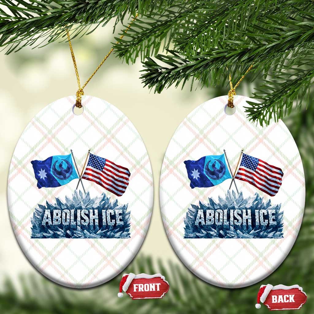 Abolish Ice Minnesota American Flag Ceramic Ornament MN Rebel Loon Resistance Protest TS02 Print Your Wear