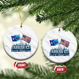 Abolish Ice Minnesota American Flag Ceramic Ornament MN Rebel Loon Resistance Protest TS02 1pc White Marble Print Your Wear