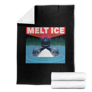 Melt Ice Red Eye Laser Loon Throw Blanket Political Resistance Minnesota Protest TS02 Black Print Your Wear