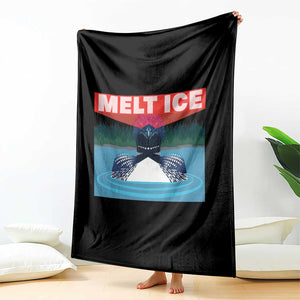 Melt Ice Red Eye Laser Loon Throw Blanket Political Resistance Minnesota Protest TS02 Print Your Wear