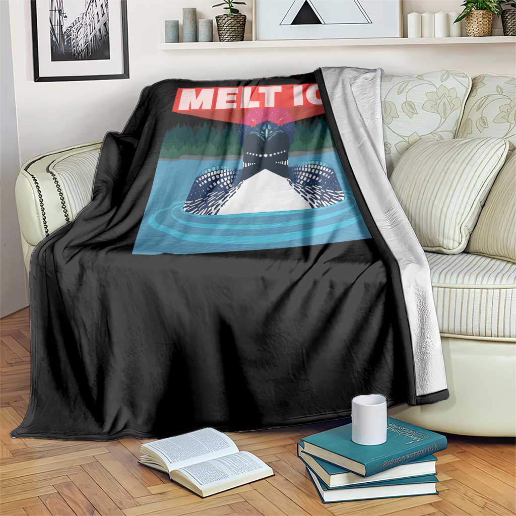Melt Ice Red Eye Laser Loon Throw Blanket Political Resistance Minnesota Protest TS02 Print Your Wear