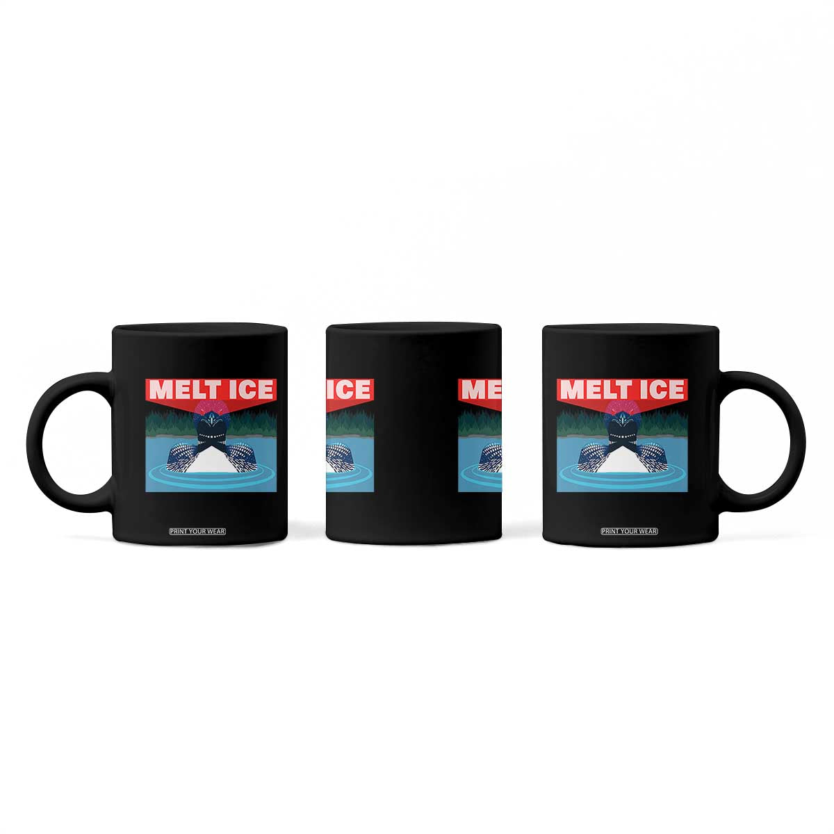 Melt Ice Red Eye Laser Loon Coffee Mug Political Resistance Minnesota Protest TS02 Print Your Wear