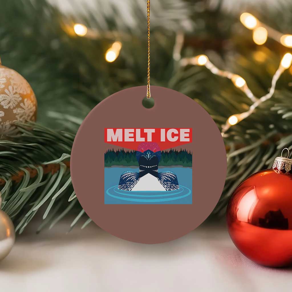 Melt Ice Red Eye Laser Loon Ceramic Ornament Political Resistance Minnesota Protest TS02 1pc Mocha Print Your Wear