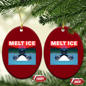 Melt Ice Red Eye Laser Loon Ceramic Ornament Political Resistance Minnesota Protest TS02 Print Your Wear