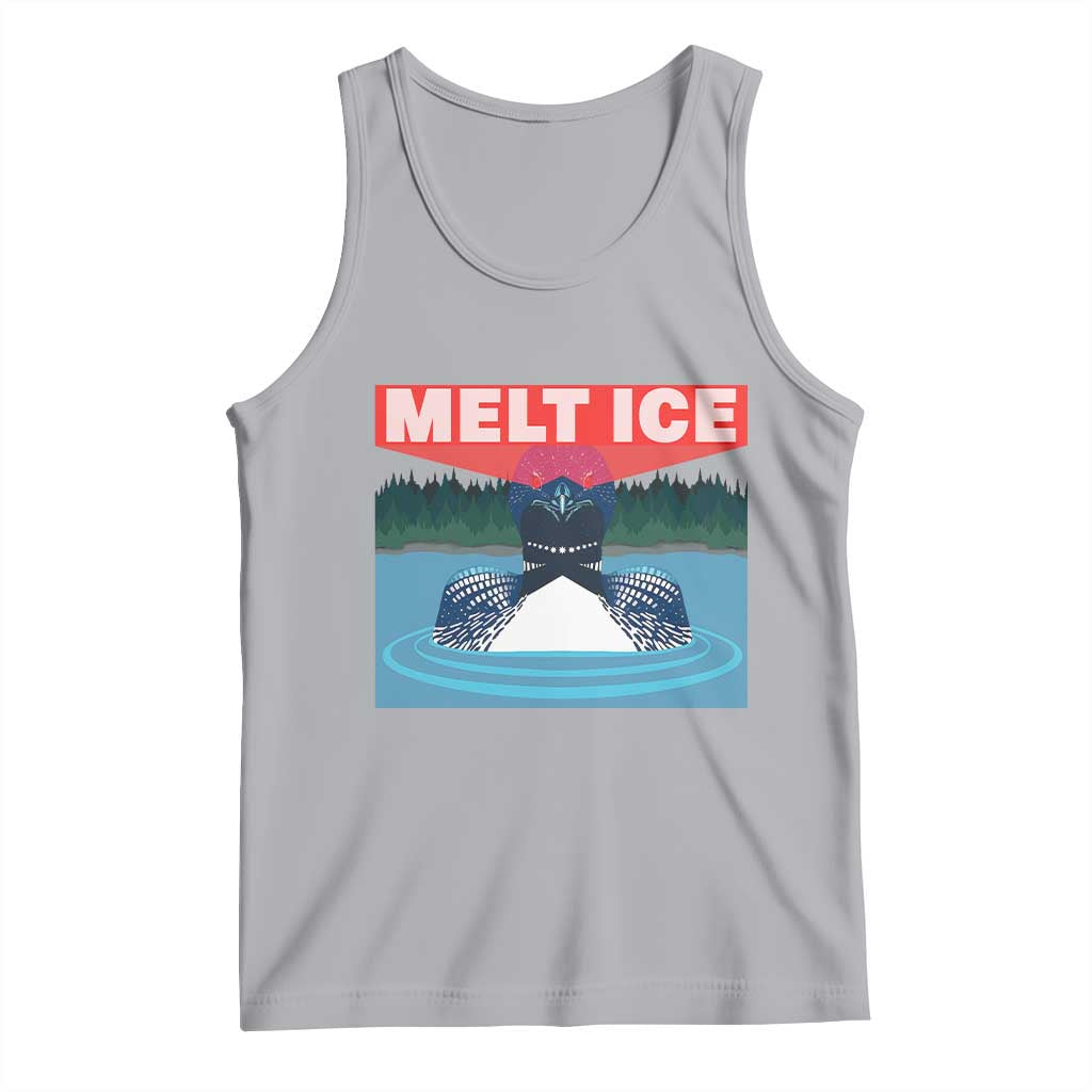 Melt Ice Red Eye Laser Loon Tank Top Political Resistance Minnesota Protest TS02 Athletic Heather Print Your Wear