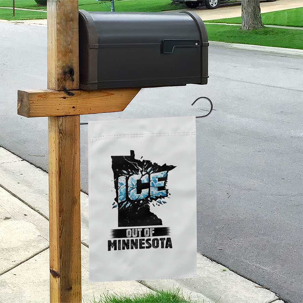 Ice Out of Minnesota Garden Flag MN State Map Abolish Ice Protest TS02 Print Your Wear
