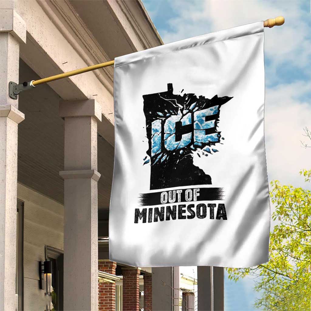 Ice Out of Minnesota Garden Flag MN State Map Abolish Ice Protest TS02 Print Your Wear