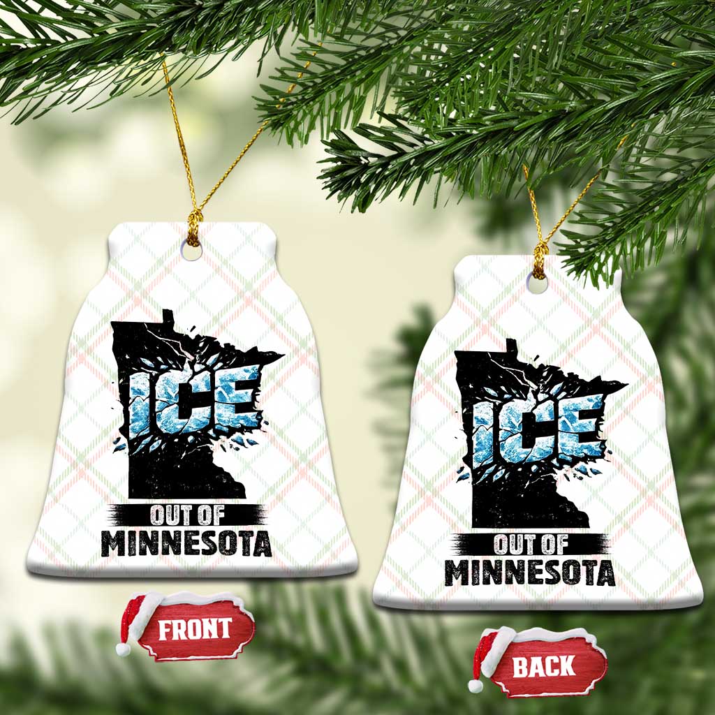 Ice Out of Minnesota Ceramic Ornament MN State Map Abolish Ice Protest TS02 Print Your Wear