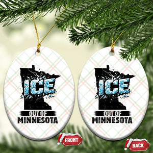 Ice Out of Minnesota Ceramic Ornament MN State Map Abolish Ice Protest TS02 Print Your Wear