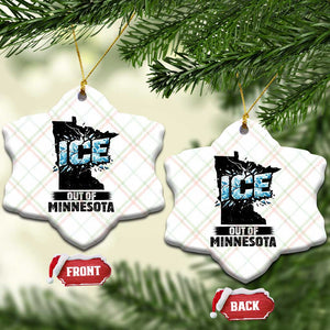 Ice Out of Minnesota Ceramic Ornament MN State Map Abolish Ice Protest TS02 Print Your Wear