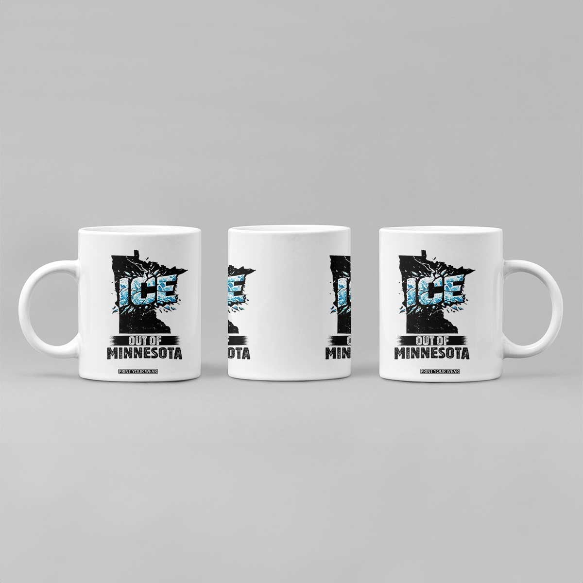 Ice Out of Minnesota Coffee Mug MN State Map Abolish Ice Protest TS02 Print Your Wear