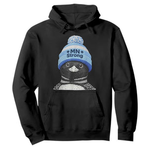 MN Strong Winter Loon with Blue Beanie Hoodie Stand with Minnesota Justice Protest TS02 Black Print Your Wear