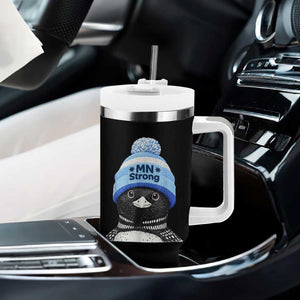 MN Strong Winter Loon with Blue Beanie Tumbler With Handle Stand with Minnesota Justice Protest TS02 Print Your Wear