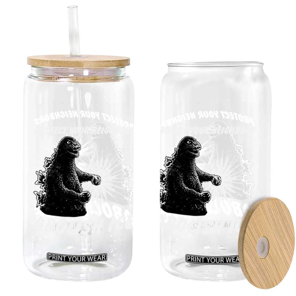 Protect Your Neighbors Abolish Ice Glass Can Monster Resitance Protest Graphic TS02 Print Your Wear