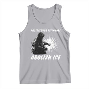 Protect Your Neighbors Abolish Ice Tank Top Monster Resitance Protest Graphic TS02 Athletic Heather Print Your Wear