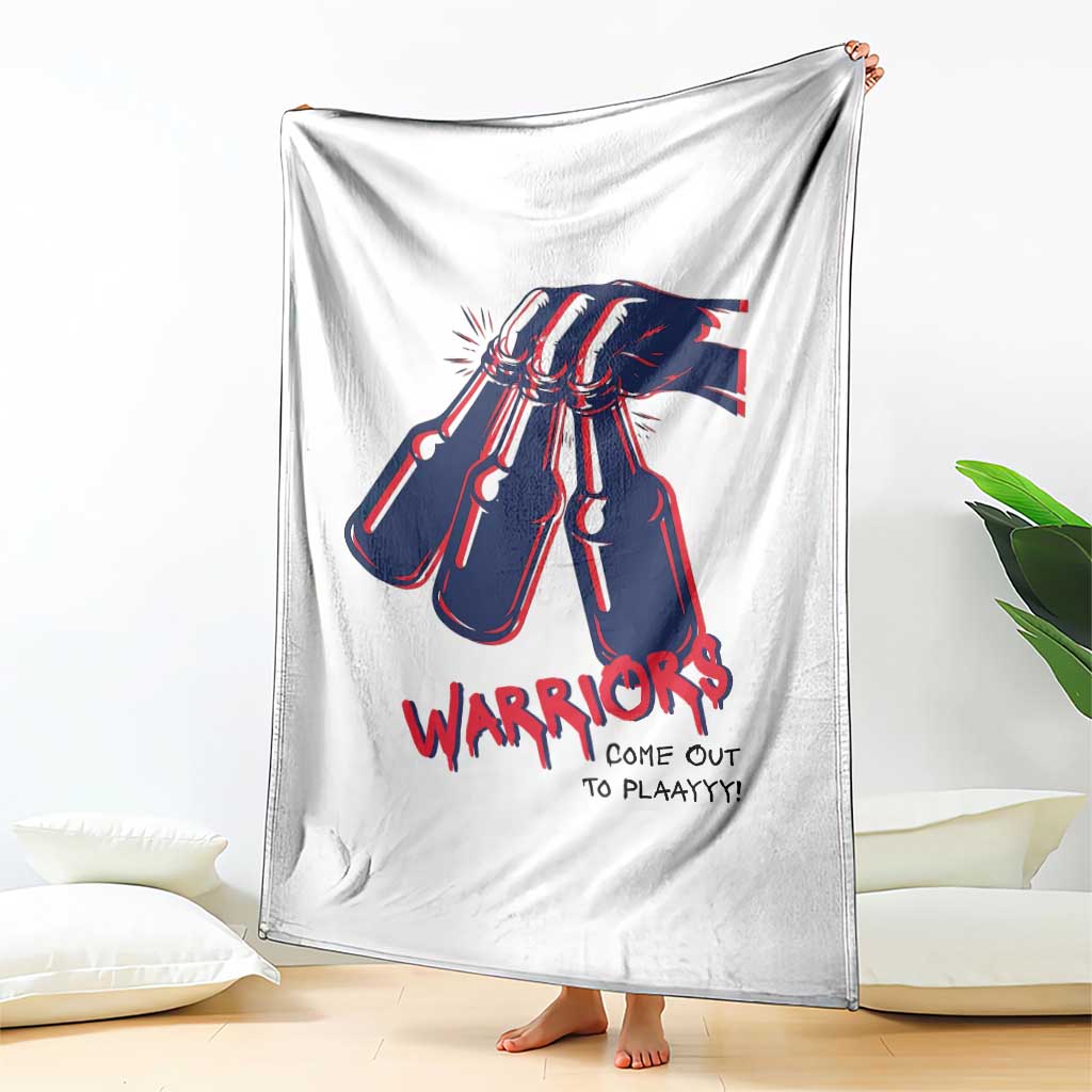 Warriors Come Out to Play Throw Blanket Energetic Game Day Patriot Motivation TS02 Print Your Wear