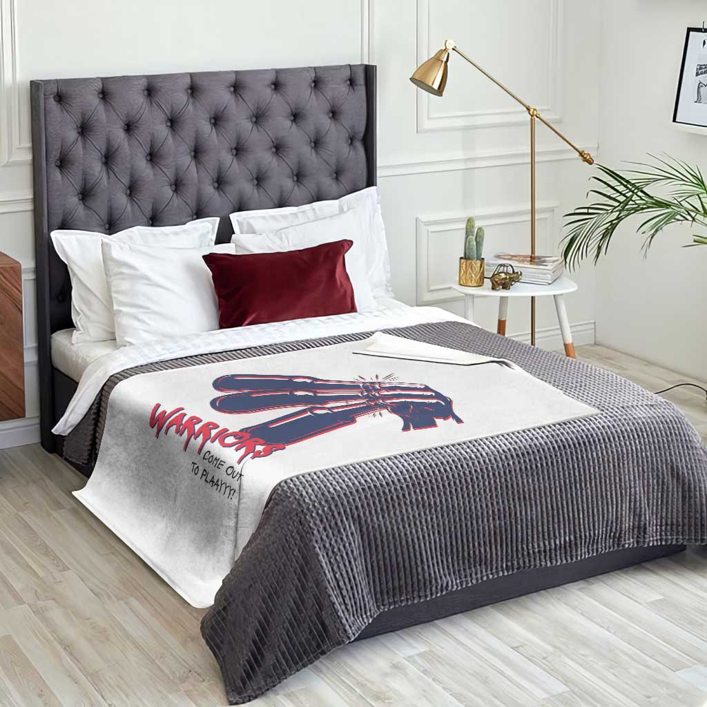 Warriors Come Out to Play Throw Blanket Energetic Game Day Patriot Motivation TS02 Print Your Wear