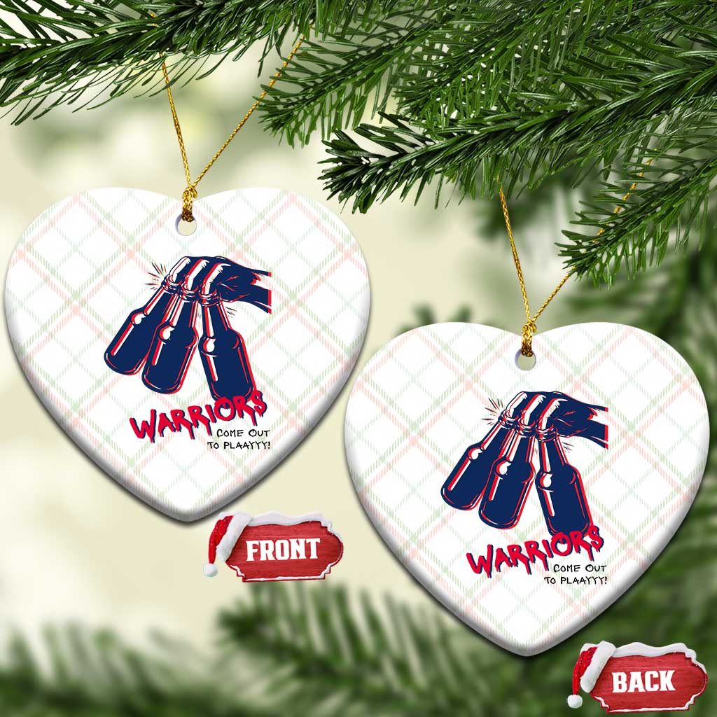 Warriors Come Out to Play Ceramic Ornament Energetic Game Day Patriot Motivation TS02 Print Your Wear