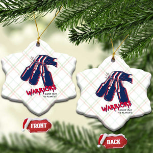 Warriors Come Out to Play Ceramic Ornament Energetic Game Day Patriot Motivation TS02 Print Your Wear