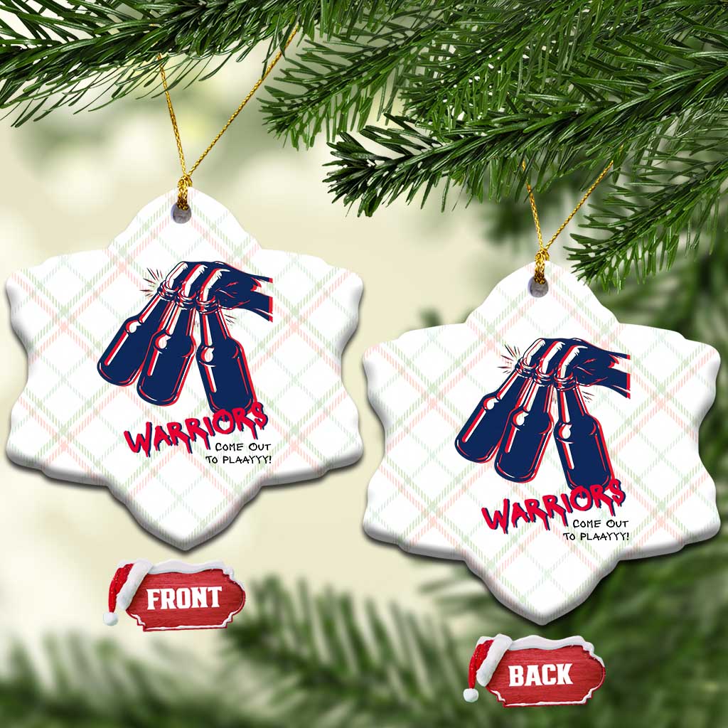 Warriors Come Out to Play Ceramic Ornament Energetic Game Day Patriot Motivation TS02 Print Your Wear