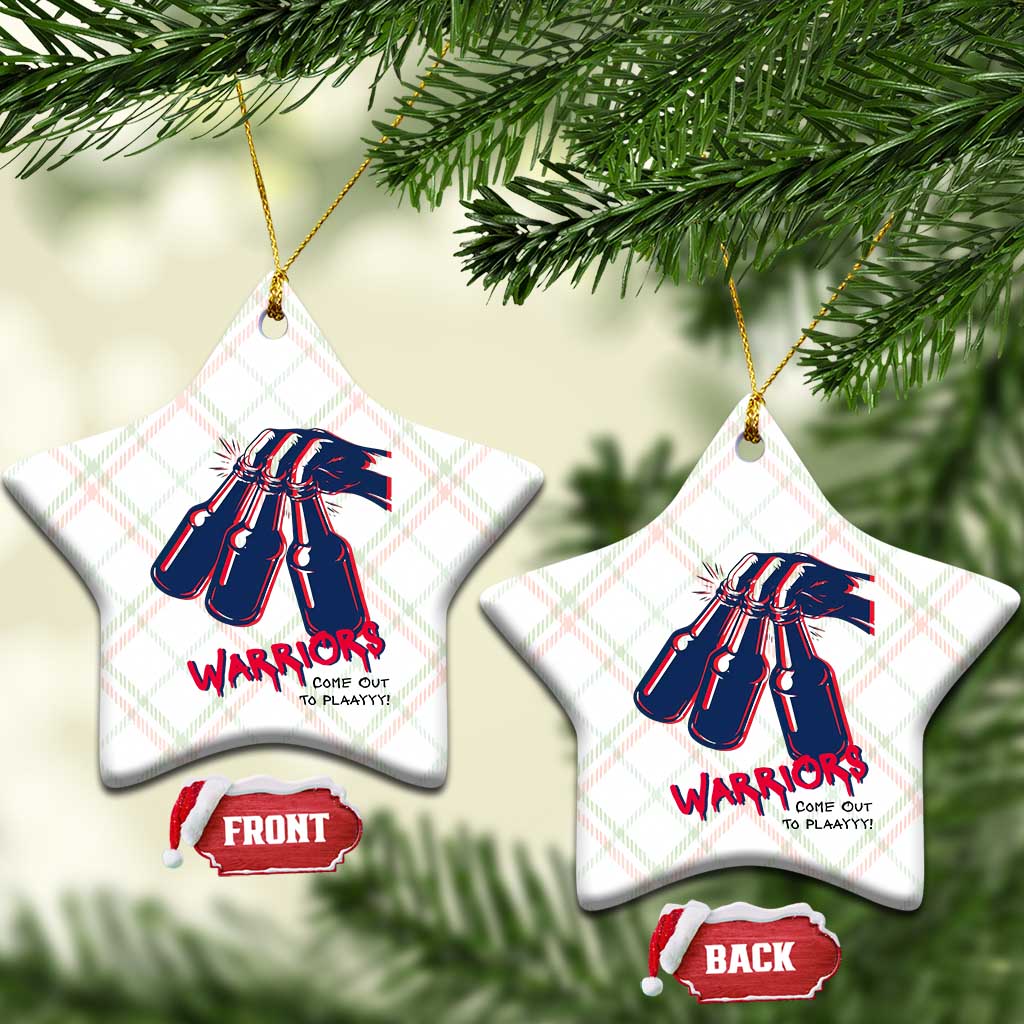 Warriors Come Out to Play Ceramic Ornament Energetic Game Day Patriot Motivation TS02 Print Your Wear