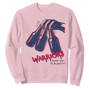 Warriors Come Out to Play Sweatshirt Energetic Game Day Patriot Motivation TS02 Light Pink Print Your Wear