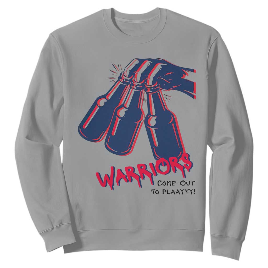 Warriors Come Out to Play Sweatshirt Energetic Game Day Patriot Motivation TS02 Sport Gray Print Your Wear