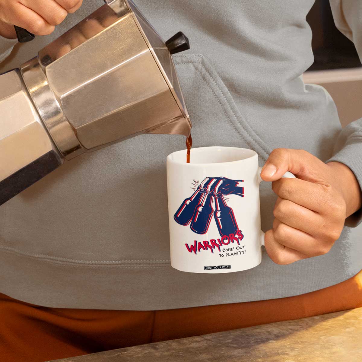 Warriors Come Out to Play Coffee Mug Energetic Game Day Patriot Motivation TS02 Print Your Wear