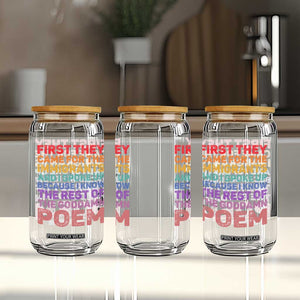 First They Came for The Immigrants Glass Can TS02 Print Your Wear