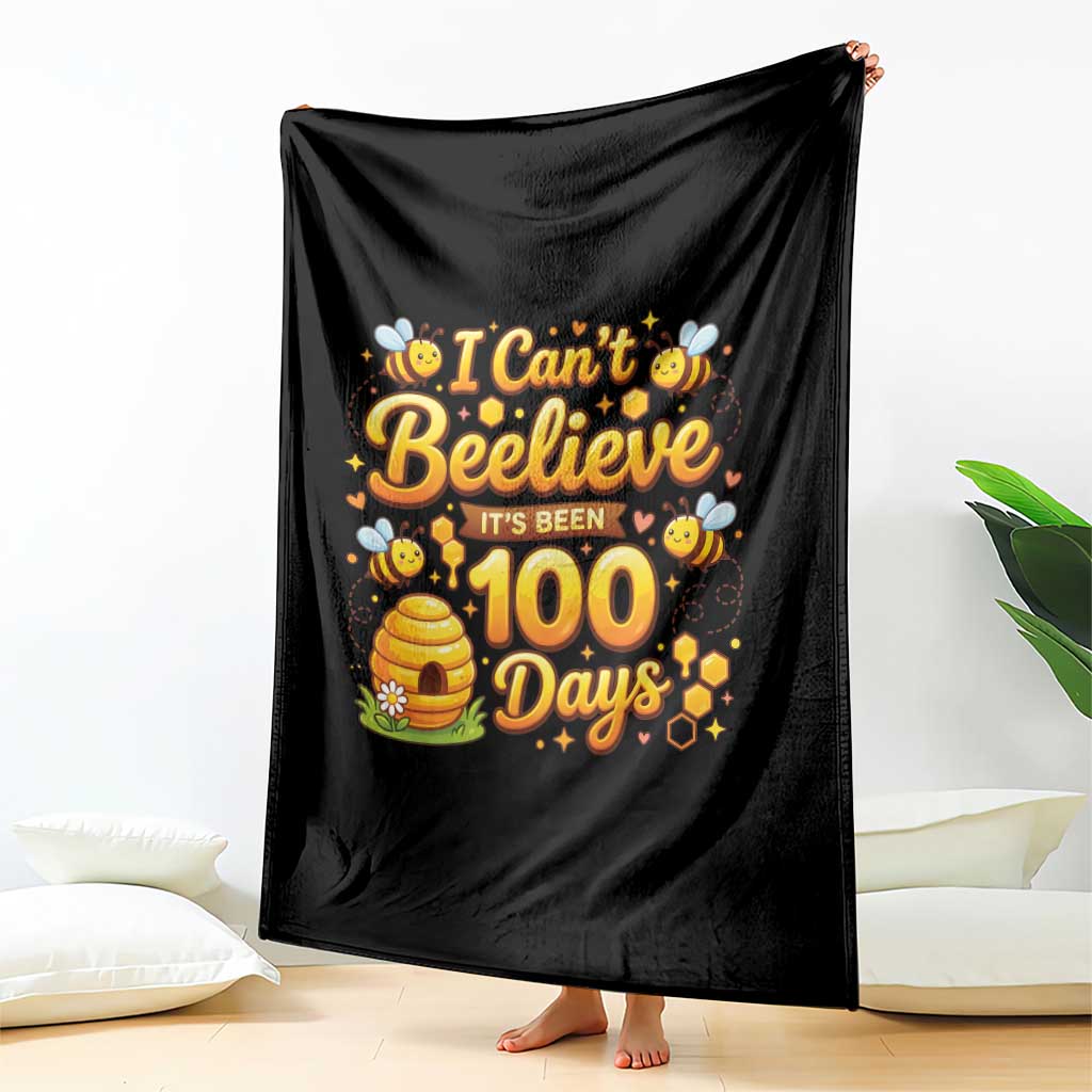I Can't Believe It's Been 100 Days of School Cute Bee Throw Blanket TS02 Print Your Wear