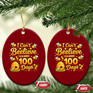 I Can't Believe It's Been 100 Days of School Cute Bee Ceramic Ornament TS02 Print Your Wear