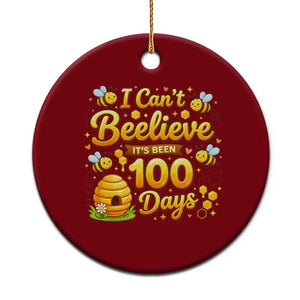 I Can't Believe It's Been 100 Days of School Cute Bee Ceramic Ornament TS02 1pc Red Print Your Wear