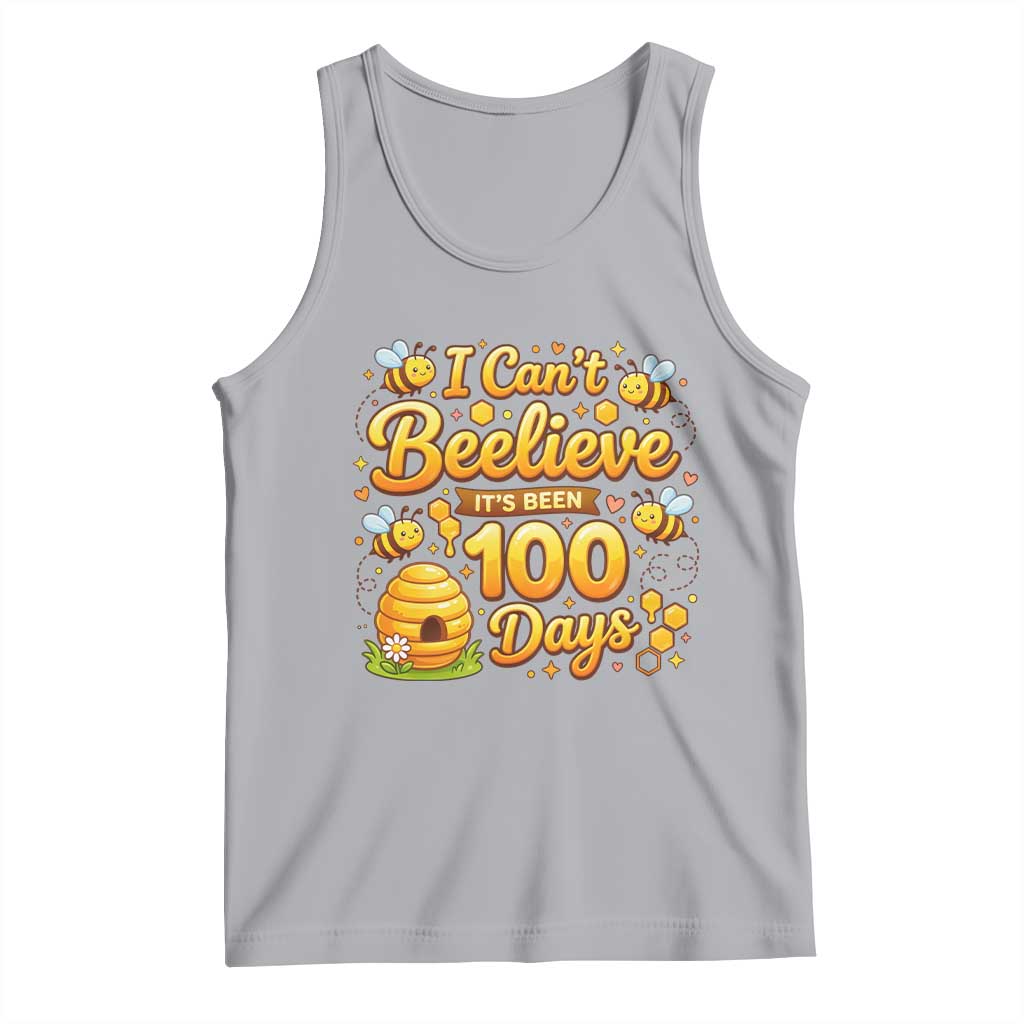 I Can't Believe It's Been 100 Days of School Cute Bee Tank Top TS02 Athletic Heather Print Your Wear