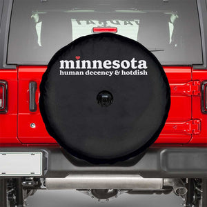 Minnesota Human Decency and Hotdish Spare Tire Cover MN Nice Social Justice and Human Rights TS02 Black Print Your Wear