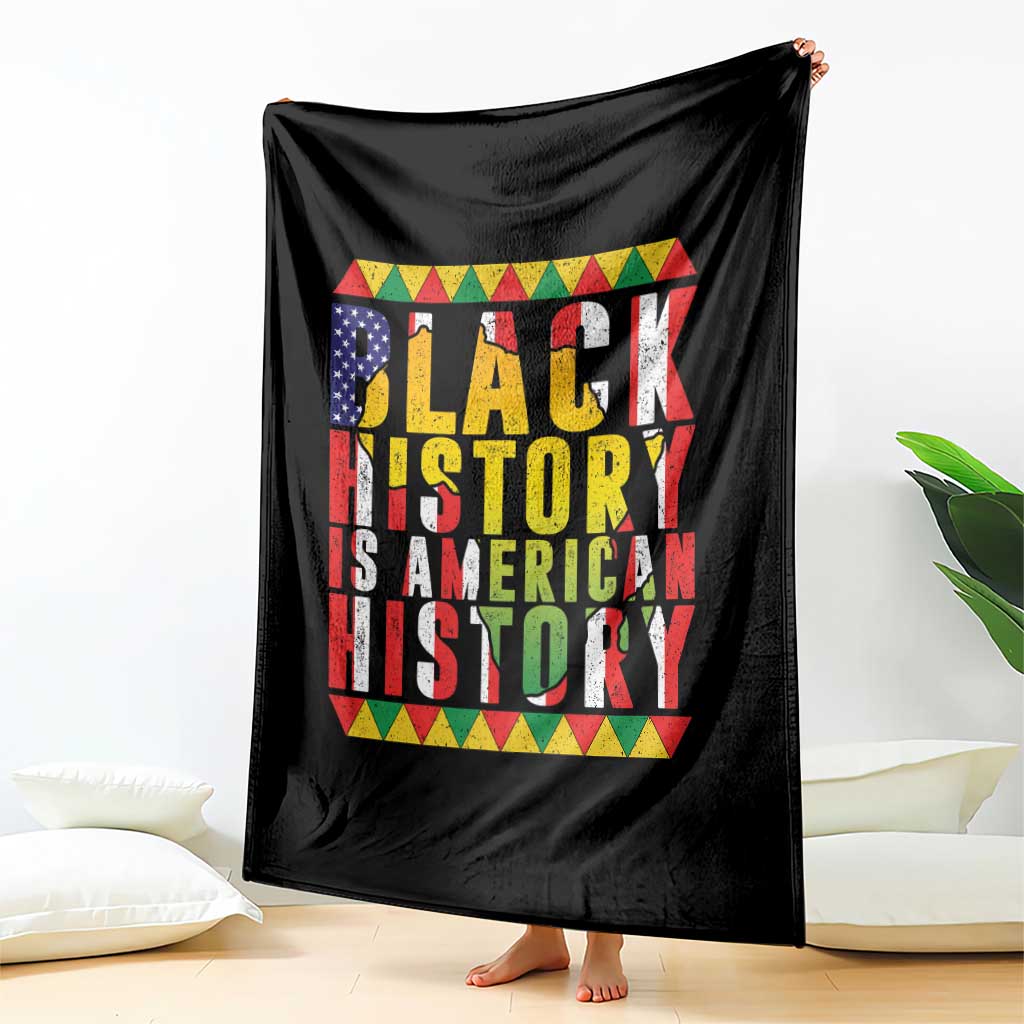 Black History is American History Throw Blanket Patriotic African Pride TS02 Print Your Wear