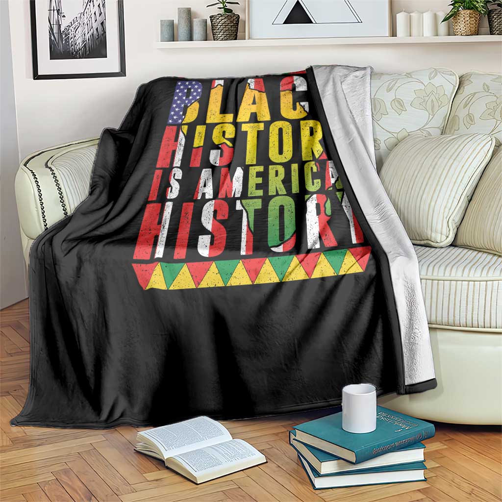 Black History is American History Throw Blanket Patriotic African Pride TS02 Print Your Wear