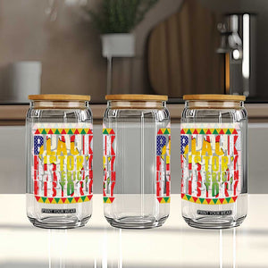 Black History is American History Glass Can Patriotic African Pride TS02 Print Your Wear