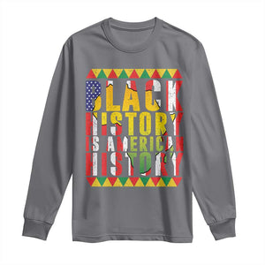 Black History is American History Long Sleeve Shirt Patriotic African Pride TS02 Charcoal Print Your Wear