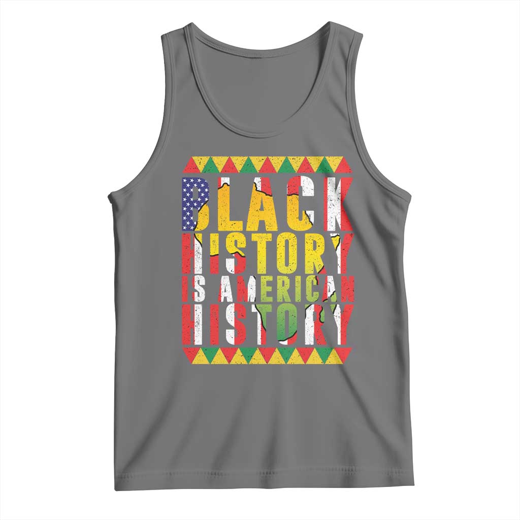 Black History is American History Tank Top Patriotic African Pride TS02 Black Heather Print Your Wear