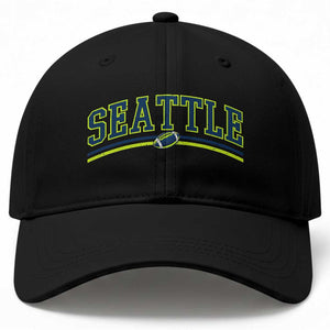 Vintage Seattle Pride Retro Varsity Athletic Style Graphic Baseball Cap Game Day Sports Fan TS02 Print Your Wear