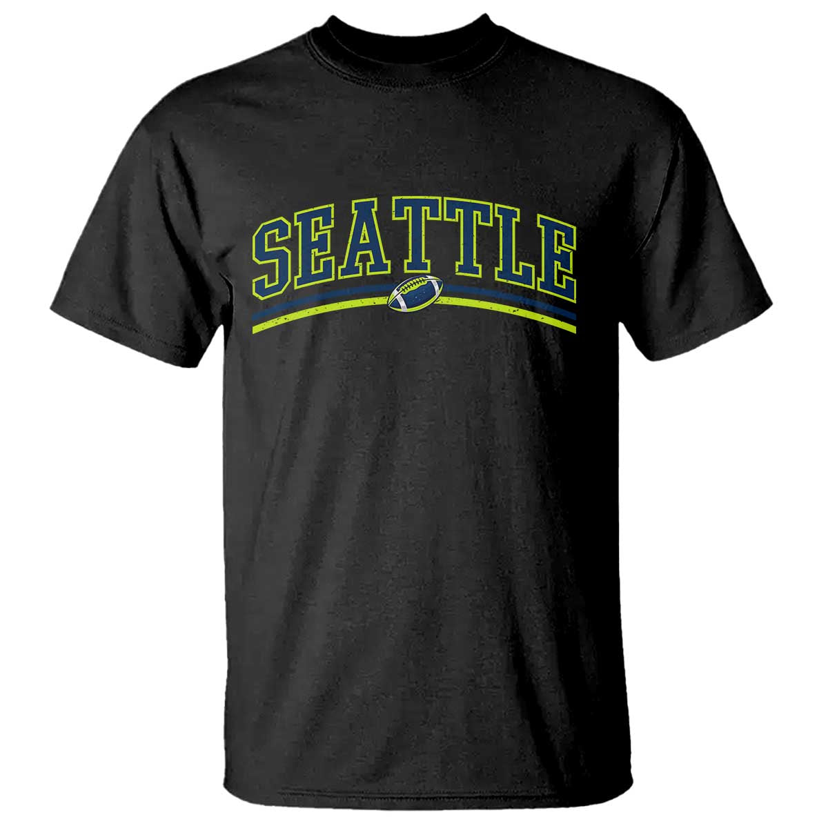 Vintage Seattle Pride Retro Varsity Athletic Style Graphic T Shirt Game Day Sports Fan TS02 Black Print Your Wear