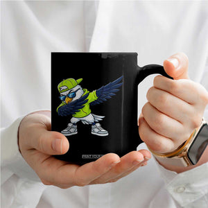 Cool Dabbing Hawk Sports Graphic Coffee Mug Neon Green Game Day Fan TS02 Print Your Wear