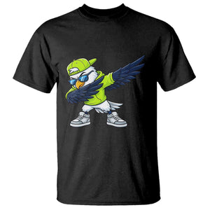 Cool Dabbing Hawk Sports Graphic T Shirt Neon Green Game Day Fan TS02 Black Print Your Wear