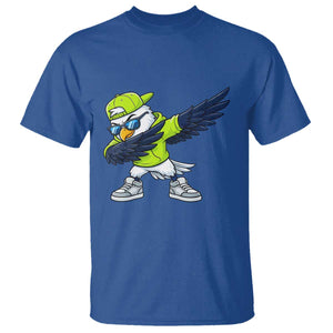 Cool Dabbing Hawk Sports Graphic T Shirt Neon Green Game Day Fan TS02 Royal Blue Print Your Wear