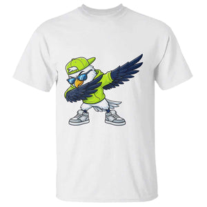 Cool Dabbing Hawk Sports Graphic T Shirt Neon Green Game Day Fan TS02 White Print Your Wear
